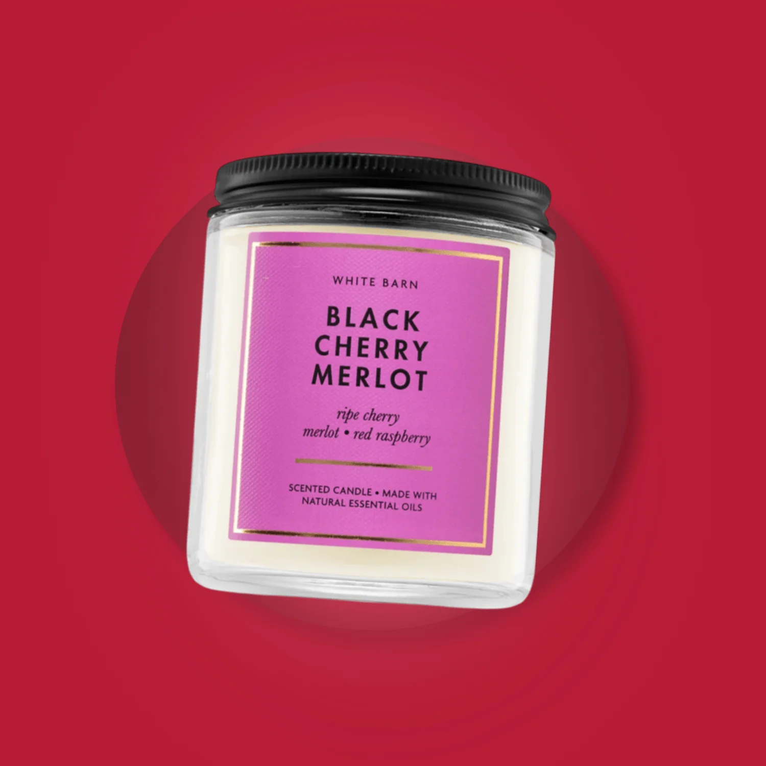 Bath & Body Works White Barn Black Cherry Merlot Scented Candle - Image 3