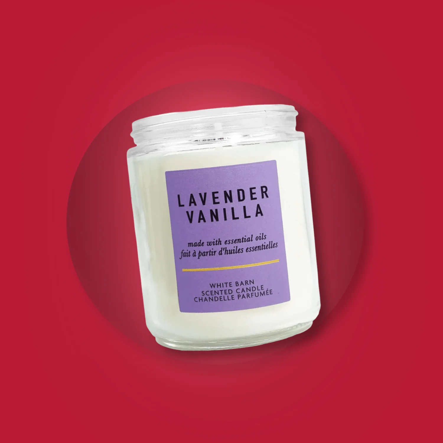 Bath & Body Works White Barn Lavender Vanilla Scented Candle - Image 3