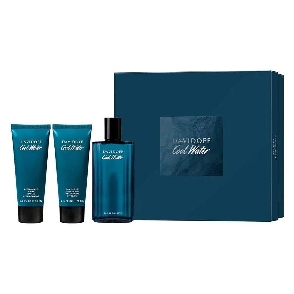 Davidoff Cool Water After Shave Balm Set for Men EDT