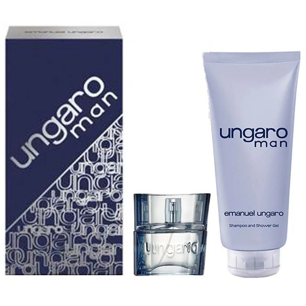Emanuel Ungaro Man EDT Shampoo & Shower Gel Gift Set for Men