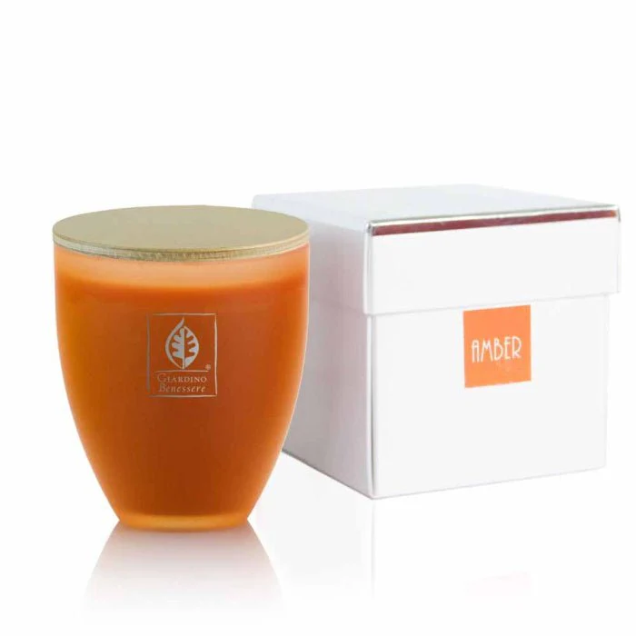 Giardino Benessere Amber Scented Candle In Glass - Image 4