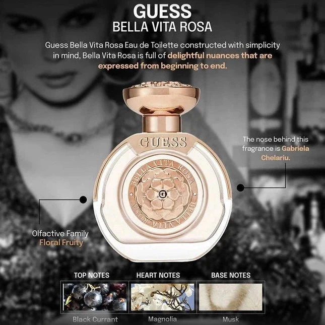 Guess Bella Vita Rosa Shimmer Body Mist - Image 4