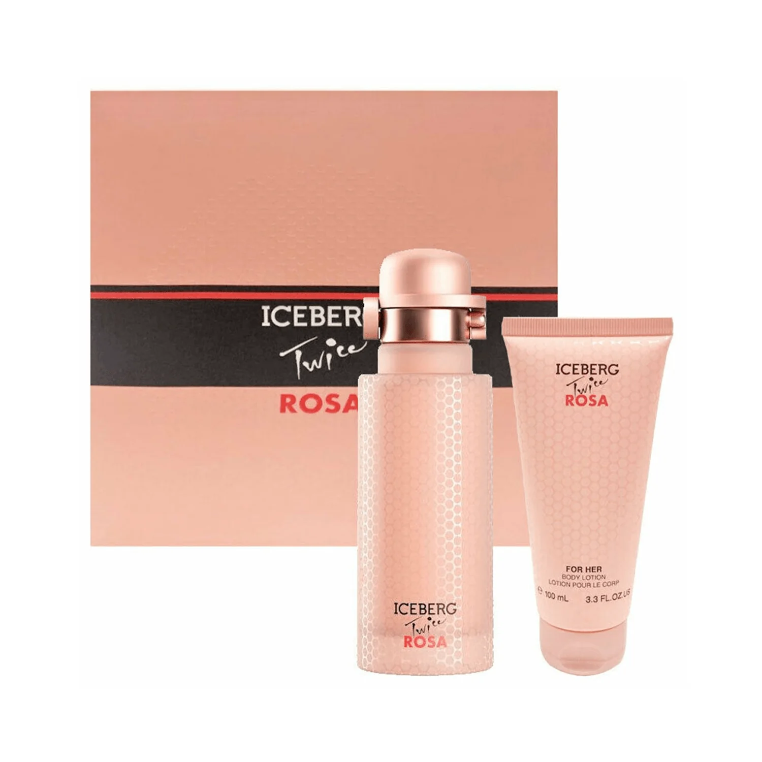 Iceberg Twice Rosa EDT Body Lotion Gift Set For Women