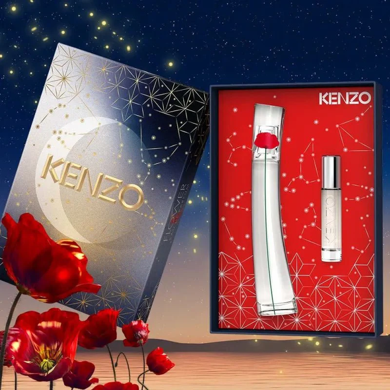 Kenzo Flower By Kenzo EDP Body Milk Travel Gift Set - Image 2