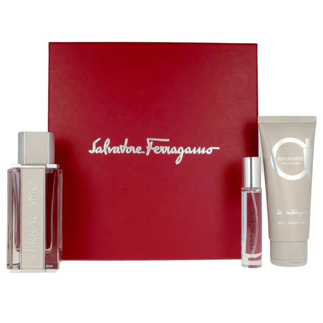 Salvatore Ferragamo Bright Leather EDT & Grooming Gift Set