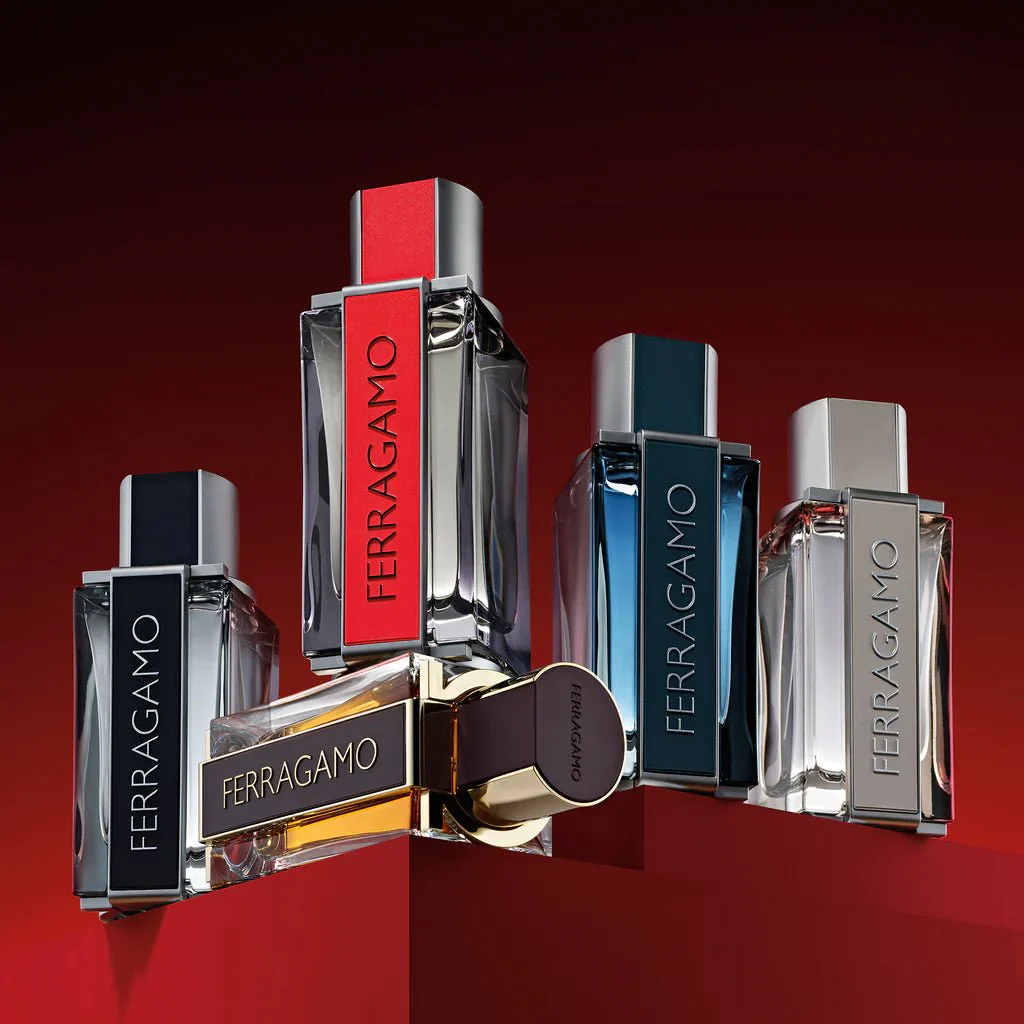 Salvatore Ferragamo Red Leather EDP Set for Men - Image 3