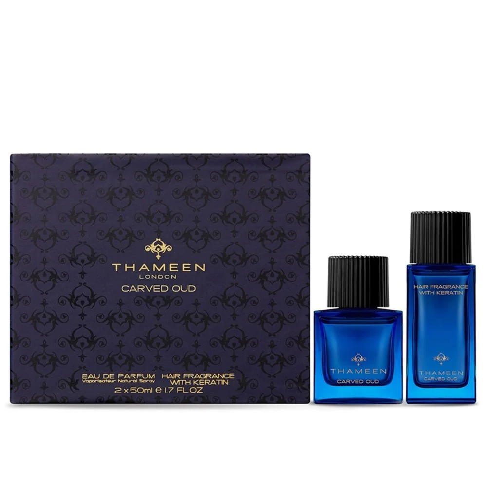 Thameen Treasure Collection Carved Oud Gift Set EDP + Hair Fragrance - Image 5