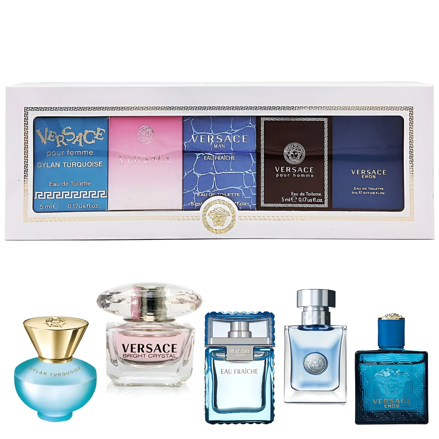 Versace Miniature Discovery Set EDT & EDP for Men & Women