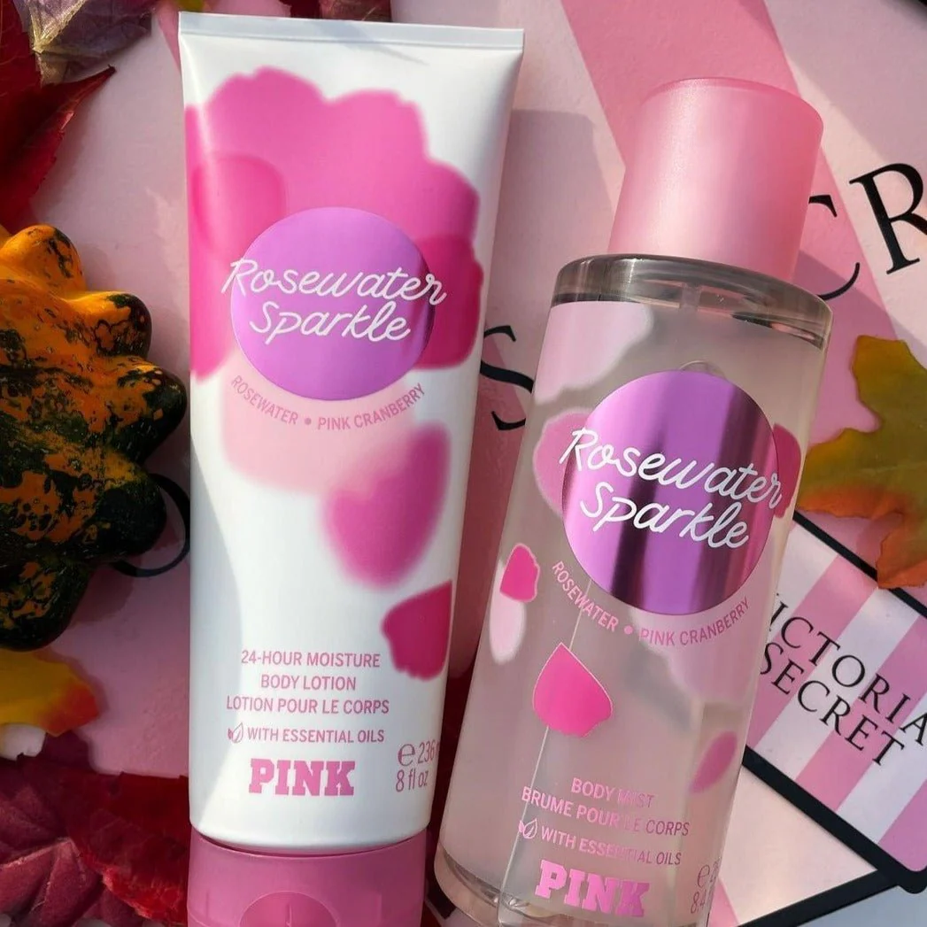 Victoria's Secret Pink Rosewater Sparkle Body Mist - Image 2